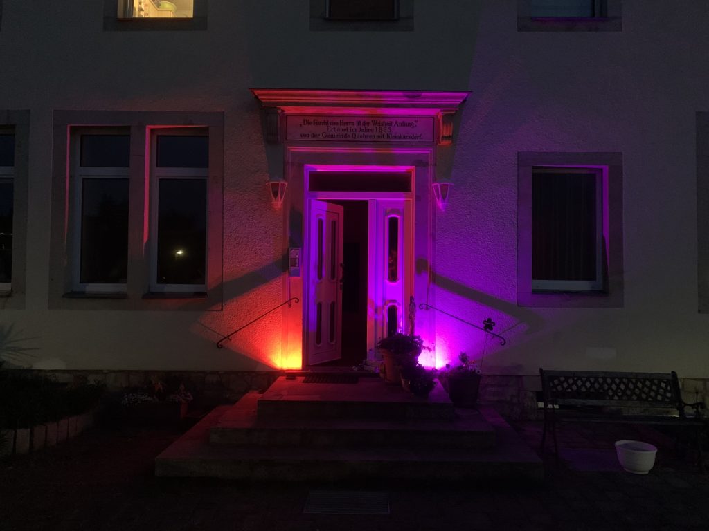 Halloween 2019 - Beleuchtung Eingang